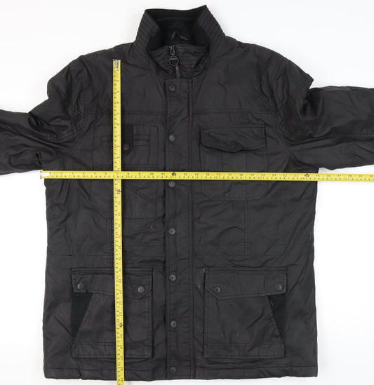 F&F Men's Black XL Utility Jacket Cotton Blend Lined Workwear