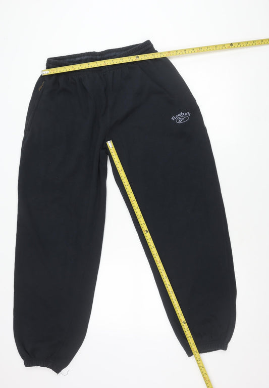 Reebok Women’s Black M Sweatpants Fleece Trousers Regular Fit