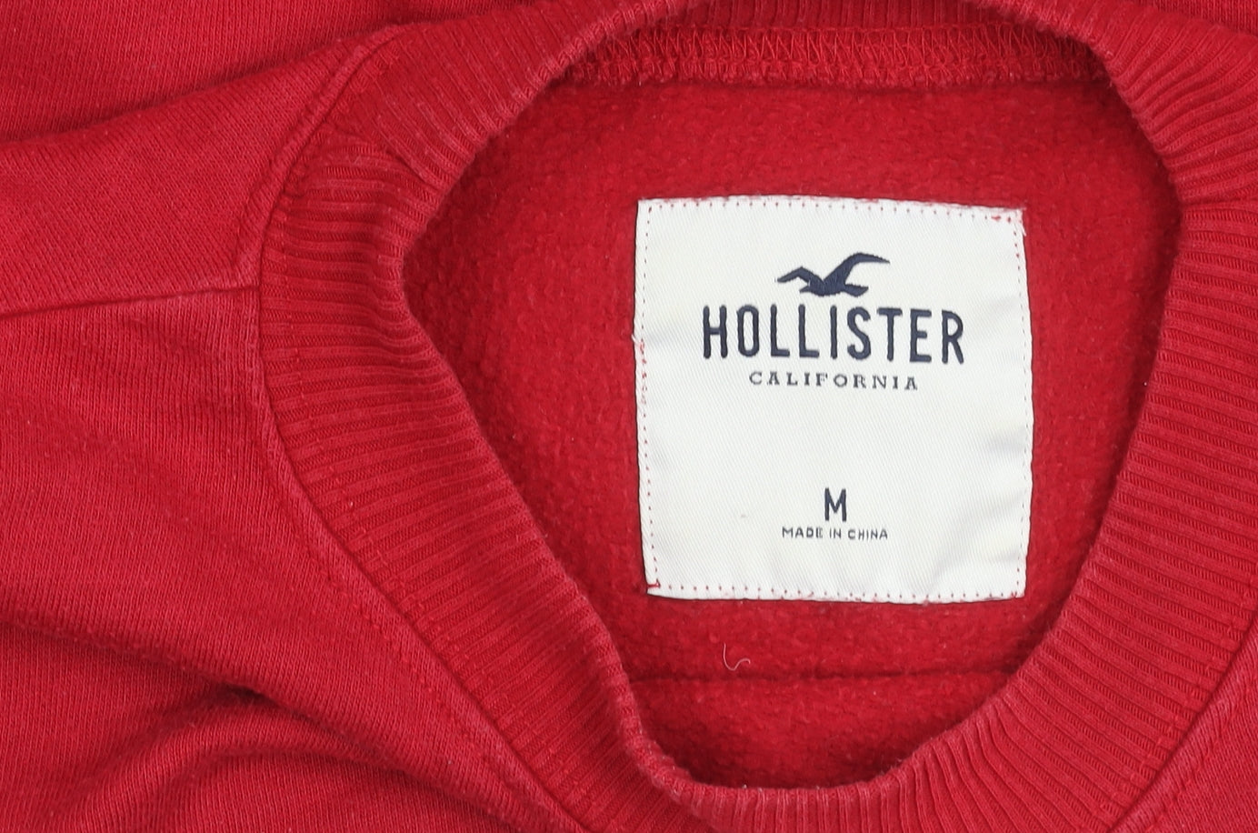 Womens UK Size M Hollister Red Pullover Sweatshirt