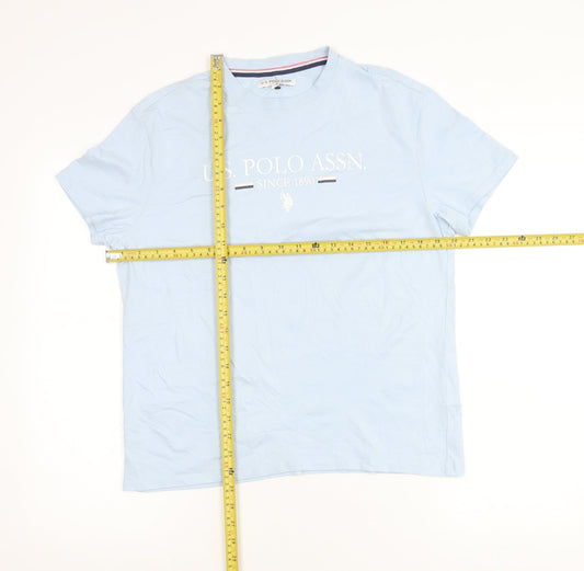 Womens UK Size XS U.S. Polo Assn. Blue Basic T-Shirt