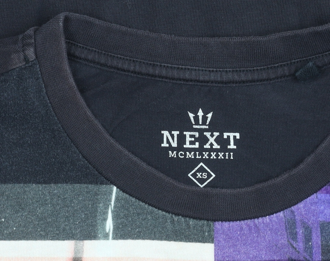 Next Men’s XS Multicoloured Graphic Print City T-Shirt Cotton