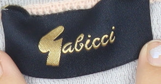 Gabicci Mens Grey Pink Wool Blend V-Neck Retro Pullover Jumper XL