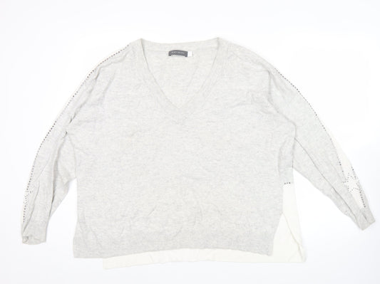 Womens UK Size L Mint Velvet Grey Pullover Jumper