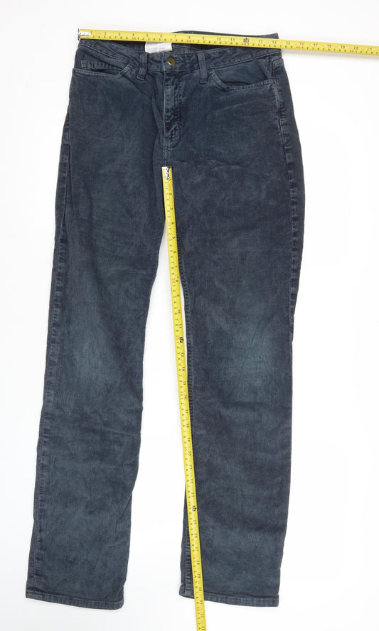 American Apparel Men's Blue Corduroy Slim Fit Trousers Size 29