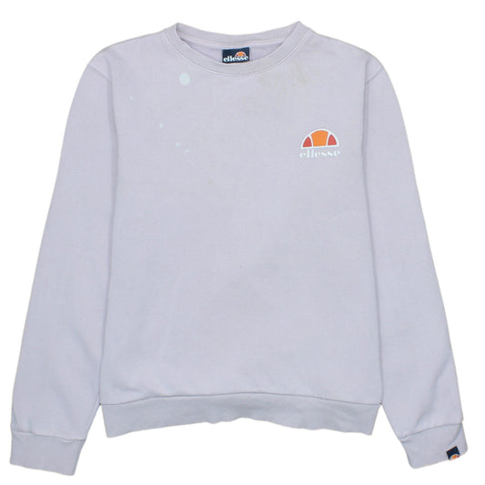 Additional front view of Ellesse Women's Purple Sweatshirt UK 10 Crew Neck Pullover Logo Sportswear