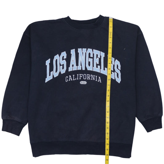 H&M Women’s Blue Pullover Sweatshirt S Los Angeles Print Casual