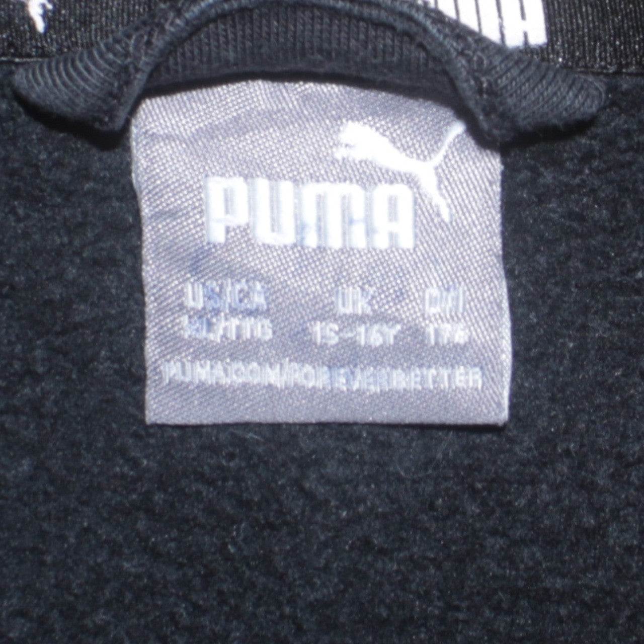 Teens UK Size L PUMA Black Full Zip Hoodie
