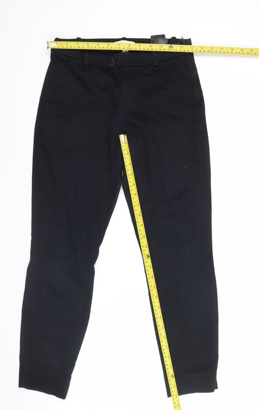 Womens UK Size 10 H&M Slim Fit Business Workwear Casual Black Trousers
