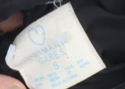 Primark Women Black S Puffer Jacket Hooded Mid-Length Winter Coat