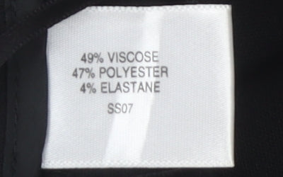 CC Women’s Black Wide-Leg Stretch Trousers Size 14