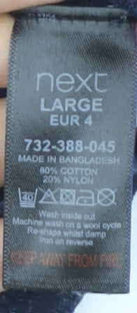 Next Mens Blue Knit Crew Neck Jumper Size L Cotton Blend