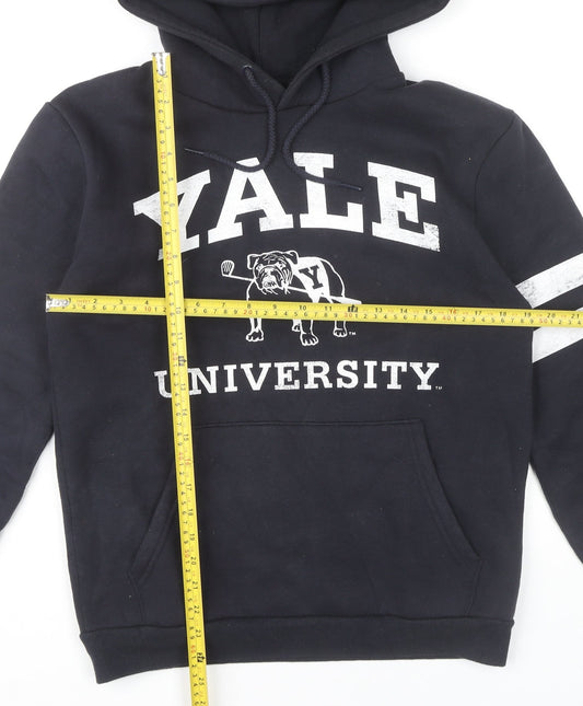 Zara Man Yale University Hoodie Black Mens S Pullover Graphic Print