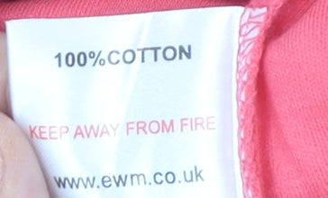 Womens UK Size 14 EWM Pure Classics Pink Basic T-Shirt