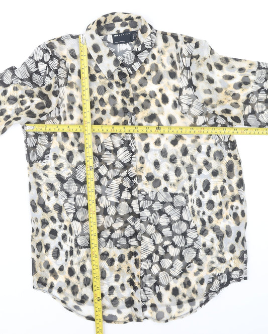Womens UK Size 8 ASOS Design Multicoloured Basic Button-Up
