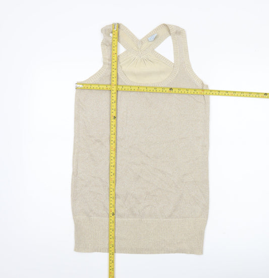 Womens UK Size 14 Oasis Beige Vest Jumper