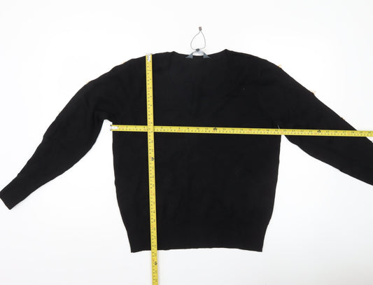 Womens UK Size 14 Sosandar Black Pullover Jumper