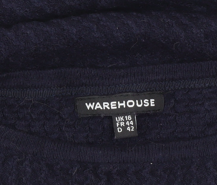Womens UK Size 16 Warehouse Blue Pullover Jumper