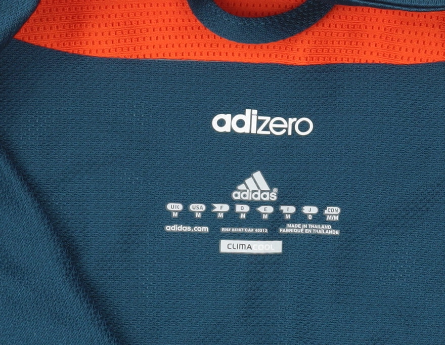 Adidas Men’s Blue Orange Track Jacket M Full Zip Adizero ClimaCool