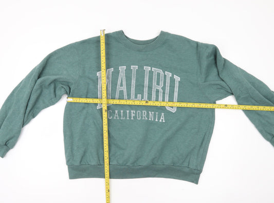 Hollister Womens Green Malibu California Pullover Sweatshirt M