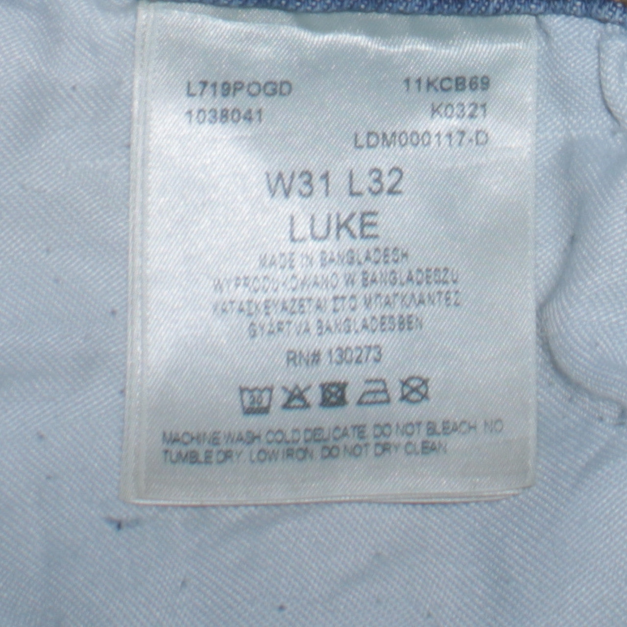 Lee Men’s Blue Slim Fit Luke Skinny Jeans W31 L32