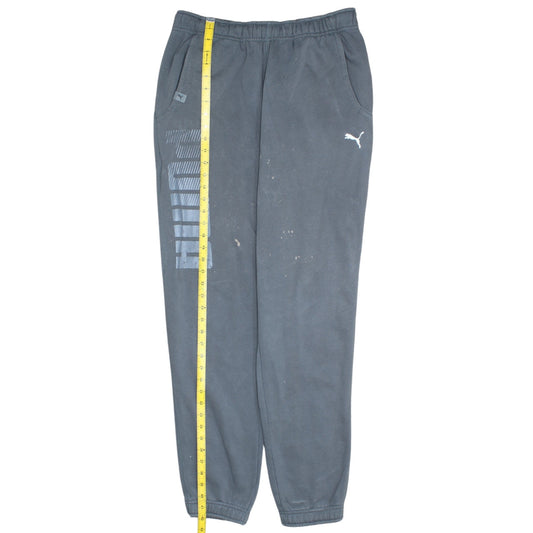 Puma Mens Grey Sweatpants Trousers Size M Regular Fit Logo Sports