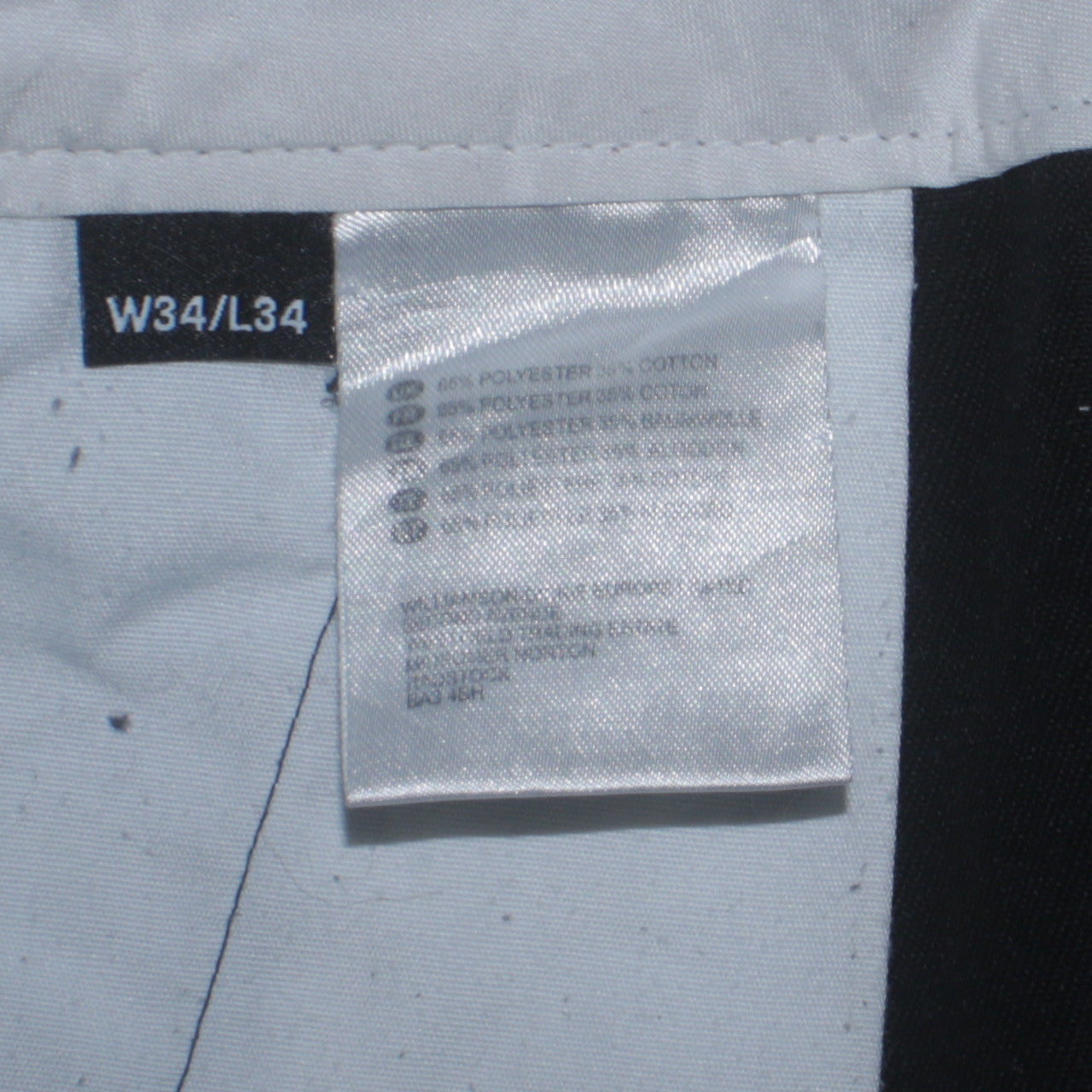 Dickies Mens Black Chino Workwear Trousers W34 L34 Regular Fit