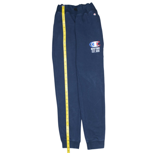 Champion Womens Blue Jogger Sweatpants Small Cotton Blend