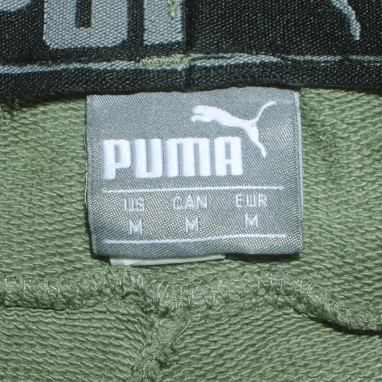 Puma Men’s Green Sweatpants M Regular Fit Tapered Logo Casual