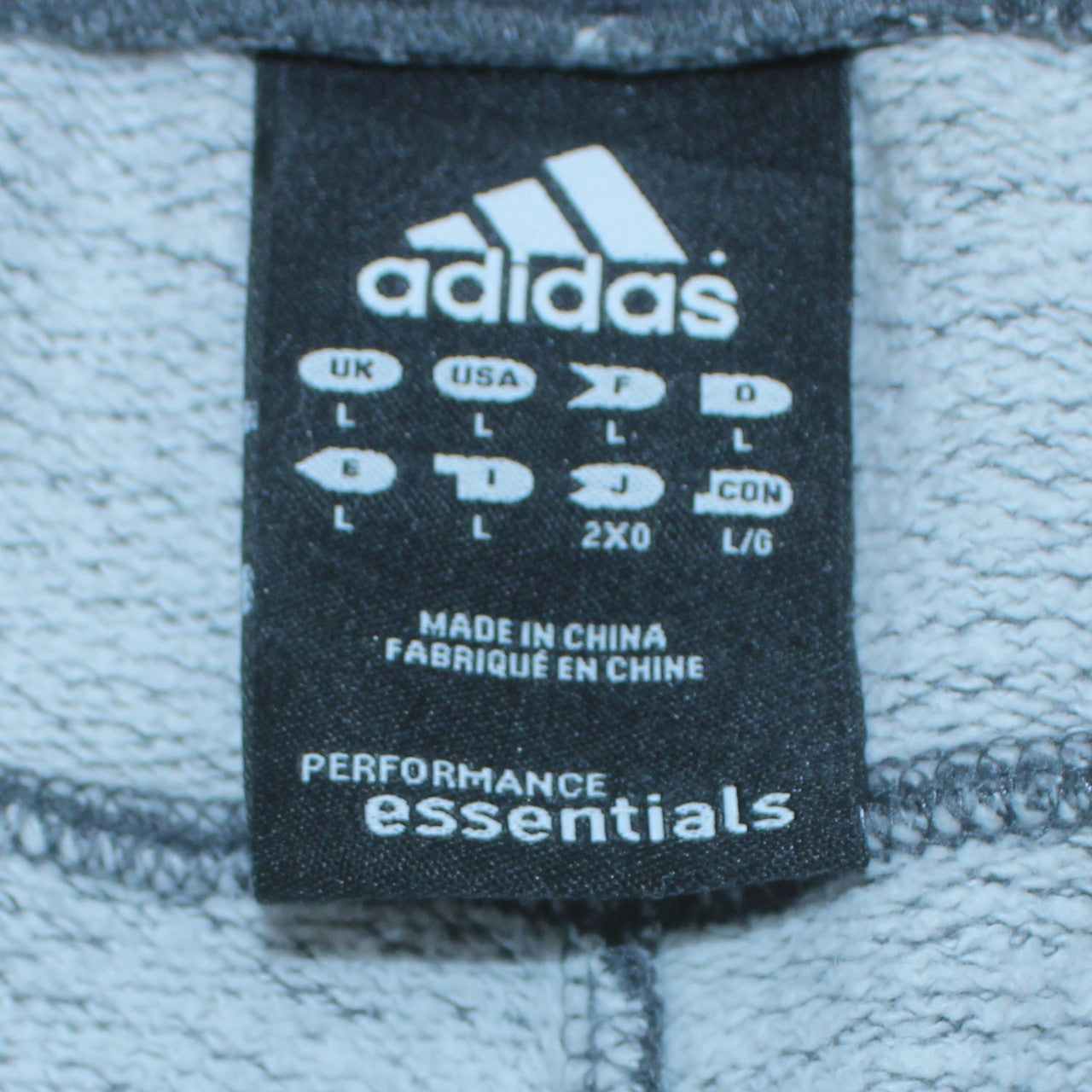 Adidas Mens Grey Sweatpants L Regular Fit Elastic Waist Casual
