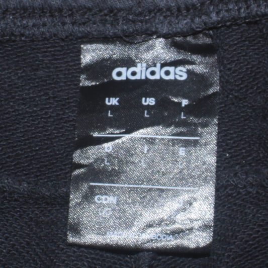 Adidas Men’s Black L Sweatpants Joggers with Logo Stripes