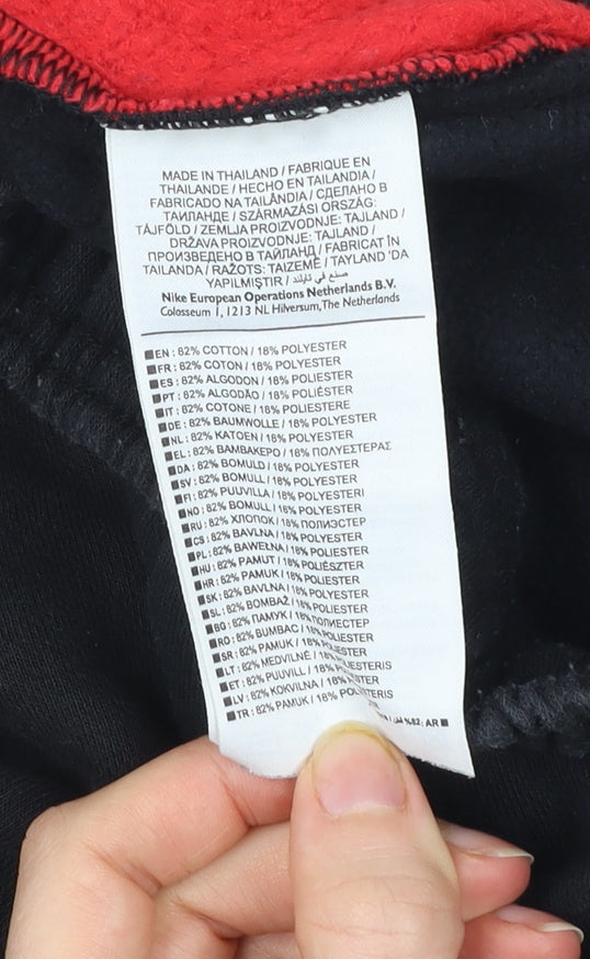 Nike Men’s Black Red Jogger Sweatpants S Tapered Football Training