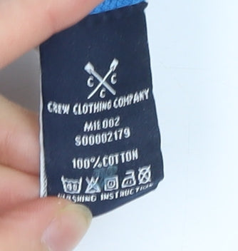 Crew Clothing Company Men Blue S Polo Shirt Short Sleeve Cotton