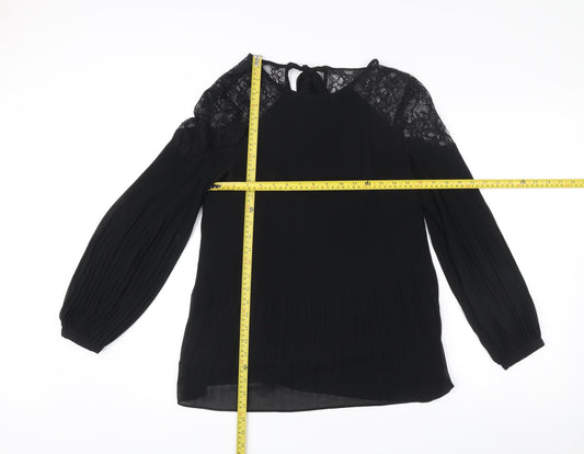 Womens UK Size 14 NEXT Black Tunic Blouse