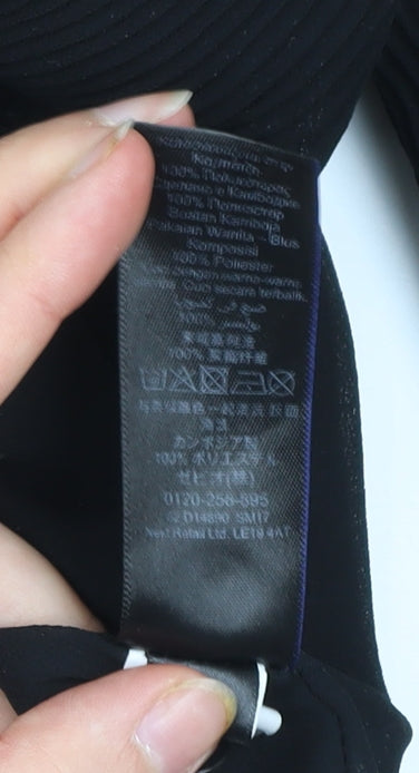 Womens UK Size 14 NEXT Black Tunic Blouse