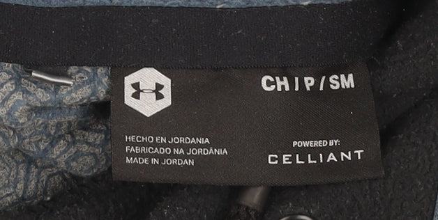 Under Armour Men’s Blue Pullover Hoodie Small Sports Logo Fleece