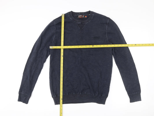 Superdry Men’s Blue L Pullover Jumper Crew Neck Knit Casual