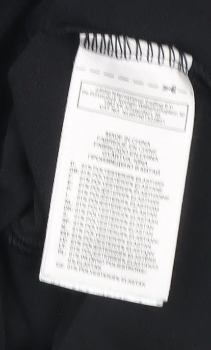 Adidas Women Black Slim Fit V-Neck Tank Top Gym Training Activewear S