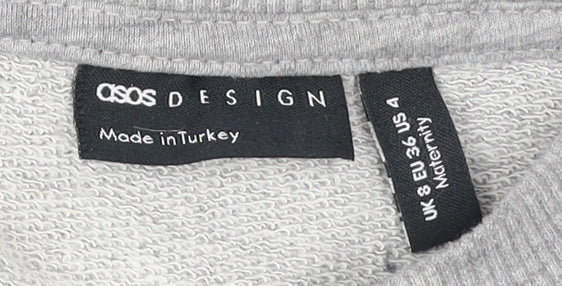 Womens UK Size 8 ASOS Grey Pullover Sweatshirt