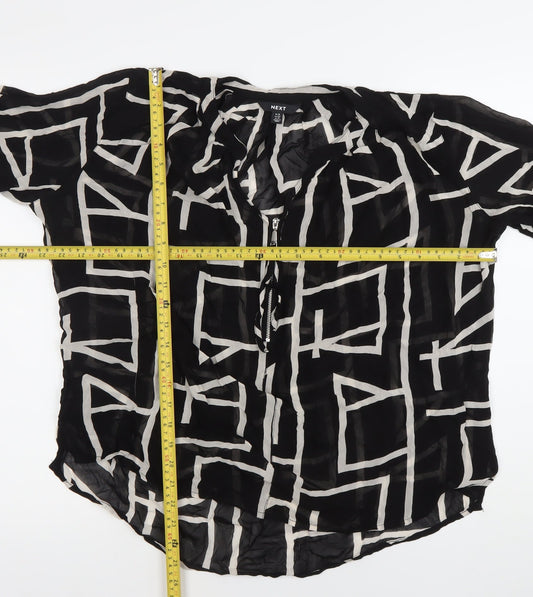 Womens UK Size 16 NEXT Black Tunic Blouse