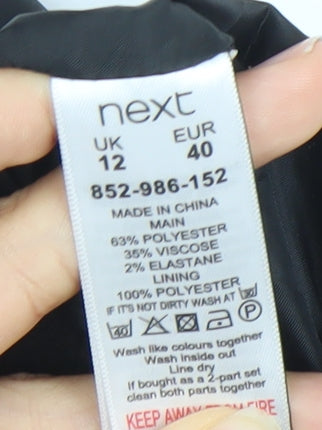 Next Women’s Grey Sheath Work Dress Size 12 Knee Length Stretch