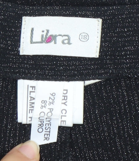 Womens UK Size 18 Libra Regular Fit BusinessCasualWorkwear Black Trousers