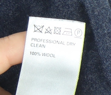 Marks and Spencer Men’s Blue Wool Slim Fit Dress Trousers 36W 29L