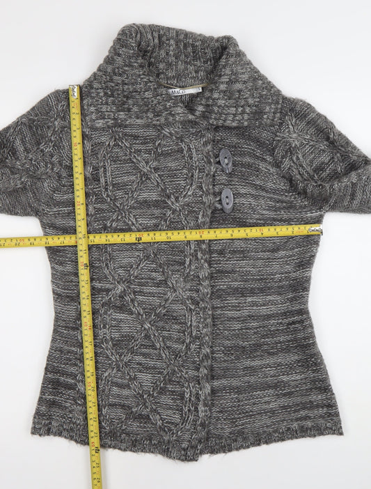 Womens UK Size S M&Co Grey Cardigan Jumper