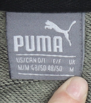 Puma Womens Black M Track Jacket Full Zip Logo Sportswear