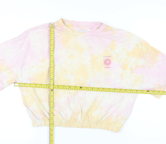 Womens UK Size S NEXT Multicoloured Cropped T-Shirt