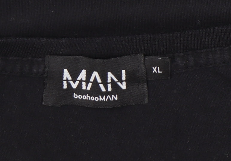 Mens UK Size XL boohooMAN Black T-Shirt