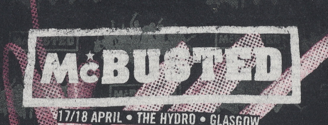 McBusted Womens Black Small Tour 2014 Graphic Band T-Shirt