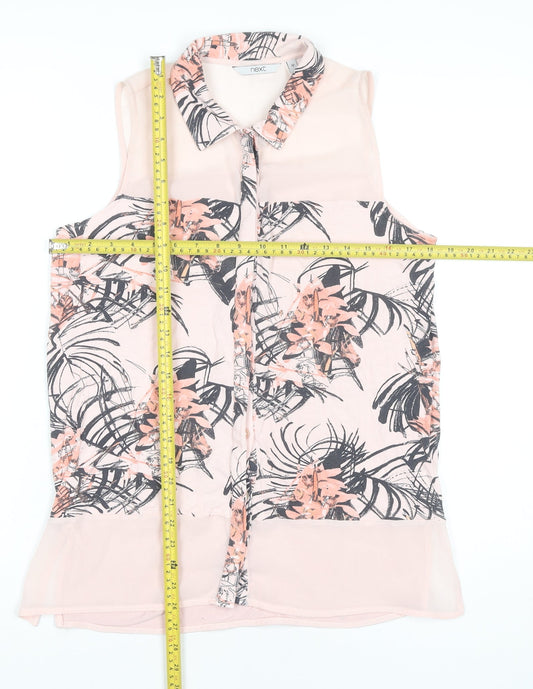 Womens UK Size 12 NEXT Pink Basic Blouse