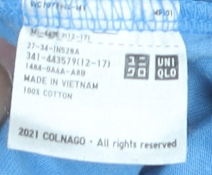 Uniqlo Men’s Blue Colnago Cycling Graphic Cotton T-Shirt Size S