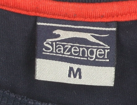 Slazenger Men's Blue Sleeveless Crew Neck Jersey Cotton T-Shirt M